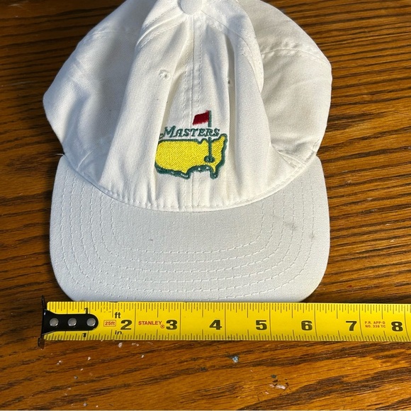 Vtg The Master American Needle Cotton White Golf Hat Cap Strapback OSFA FLAWS - Picture 15 of 15